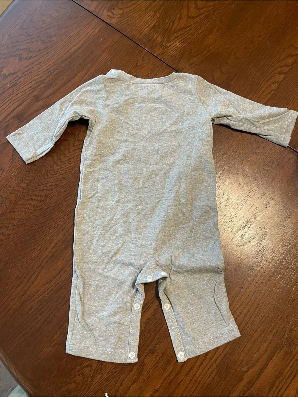 Nike Light Gray Baby Footie with Black Logo